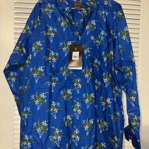 Ariat Blue Tropical Print Shirt